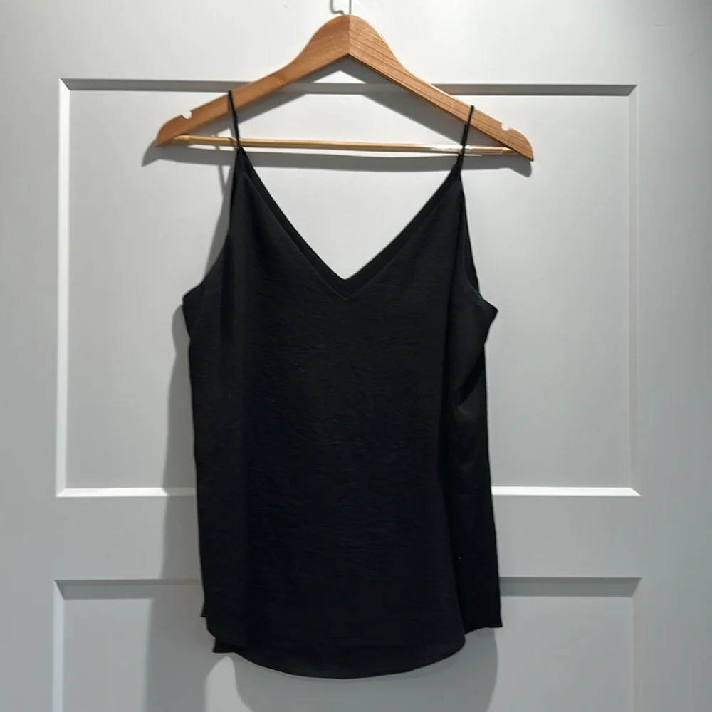 Express Double-V Tank Top w/ Double Layer in Black Size Medium - Picture 7 of 8